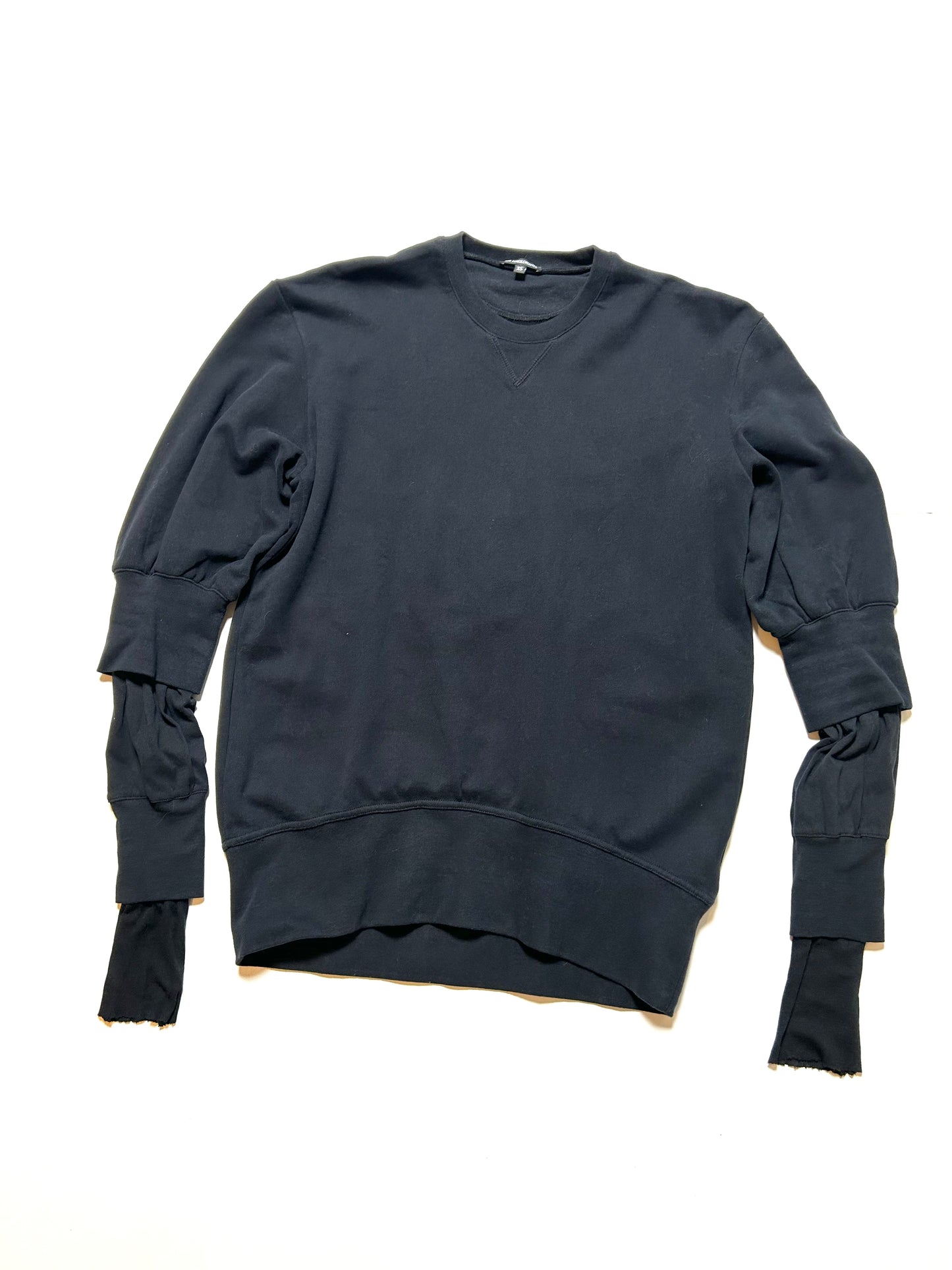 Ann Demeulemeester AW2018 'Triple Sweatshirt' XS