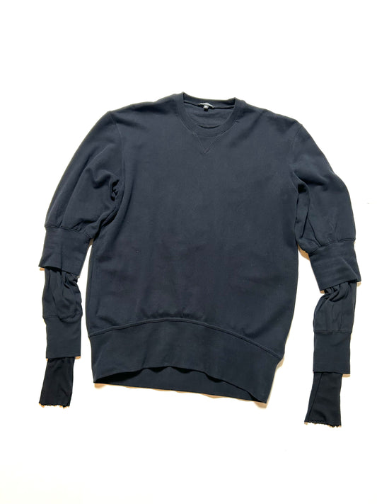 Ann Demeulemeester AW2018 'Triple Sweatshirt' XS