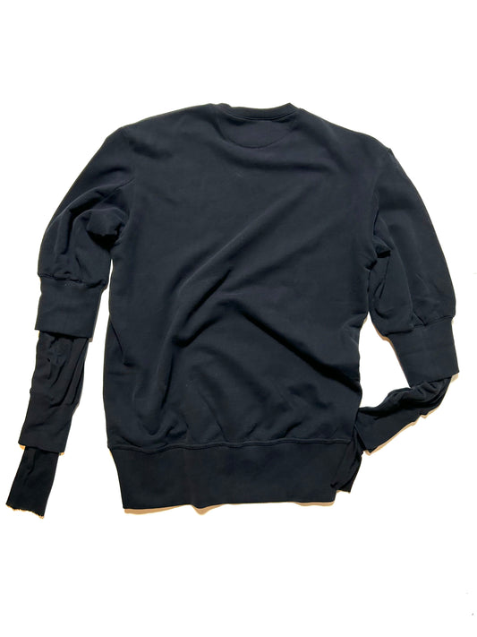 Ann Demeulemeester AW2018 'Triple Sweatshirt' XS