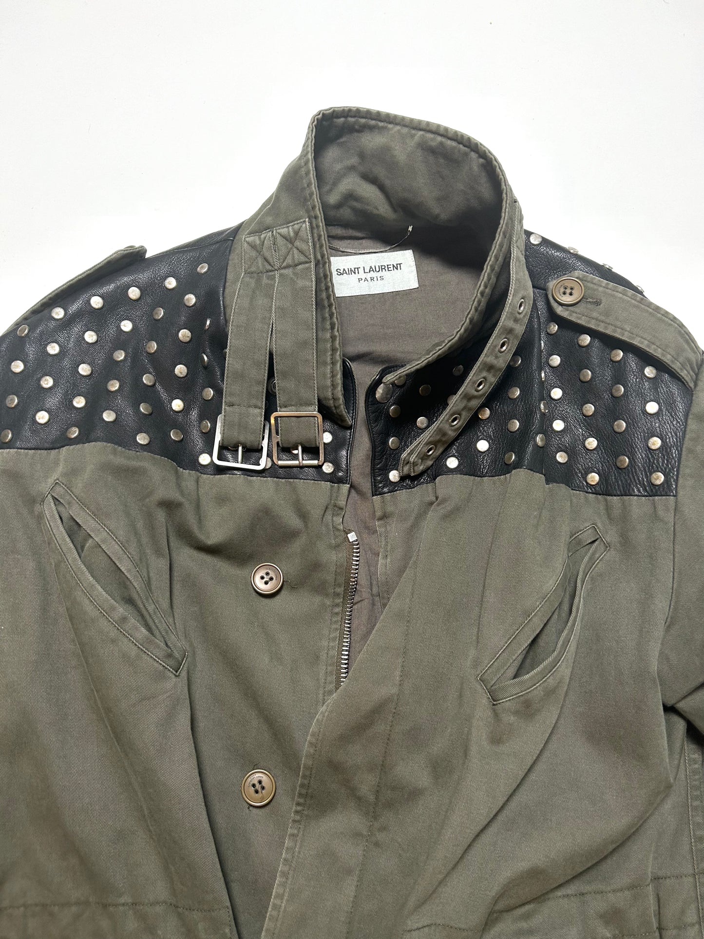 Saint Laurent FW2014 Studded parka 48